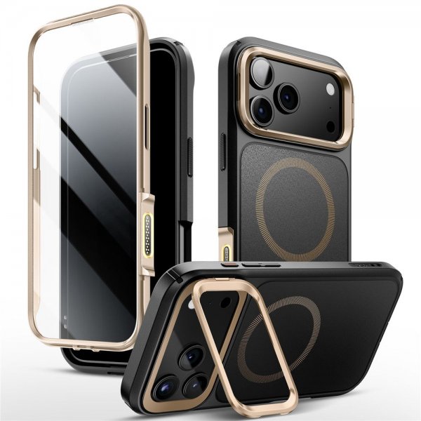 Supcase iPhone 17 Pro Max Cover Ares Flip MagSafe Guld
