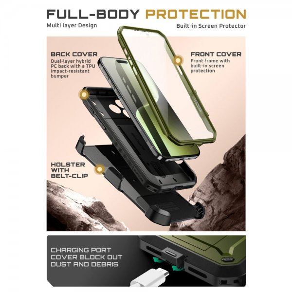 Supcase iPhone 17 Pro Max Cover UB Pro Grøn