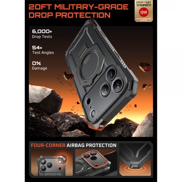 Supcase iPhone 17 Pro Max Cover UB Grip MagSafe Grå