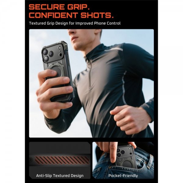 Supcase iPhone 17 Pro Max Cover UB Grip MagSafe Grå