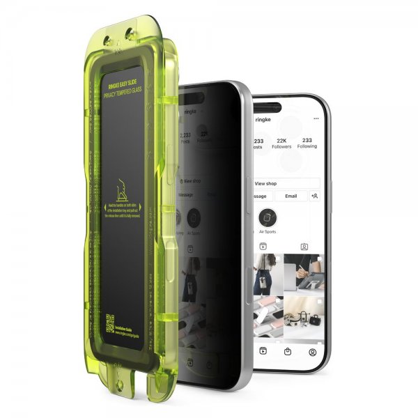 Ringke iPhone 17 Pro Max Skærmbeskyttelse Easy Slide Privacy 2-pak