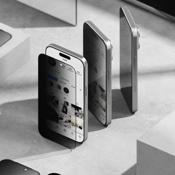 Ringke iPhone 17 Pro Max Skærmbeskyttelse Easy Slide Privacy 2-pak
