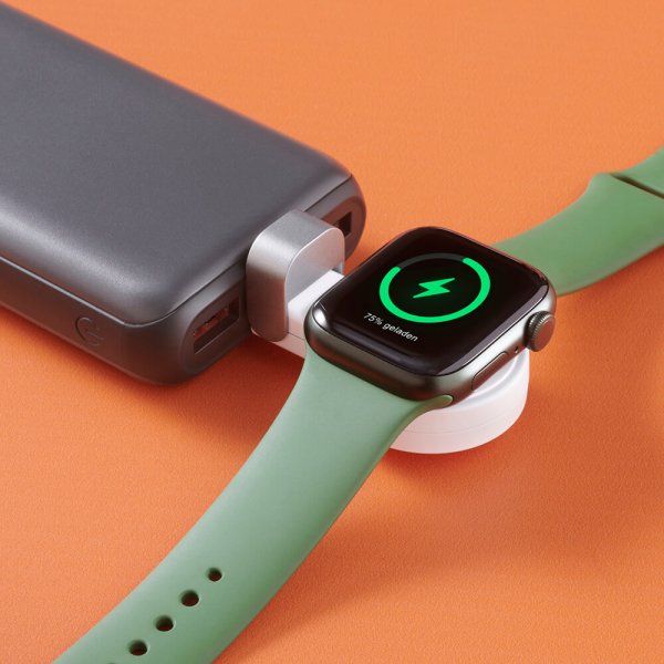Hama Apple Watch-oplader med USB-C-stik Hvid