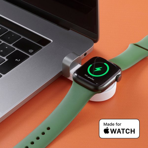 Hama Apple Watch-oplader med USB-C-stik Hvid