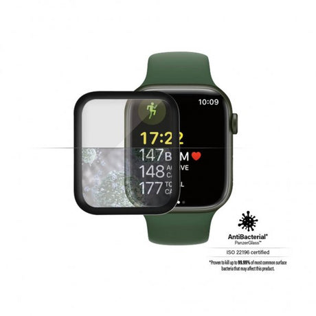 PanzerGlass Apple Watch 41mm (Series 7/8/9) Skærmbeskyttelse Antibacterial Sort