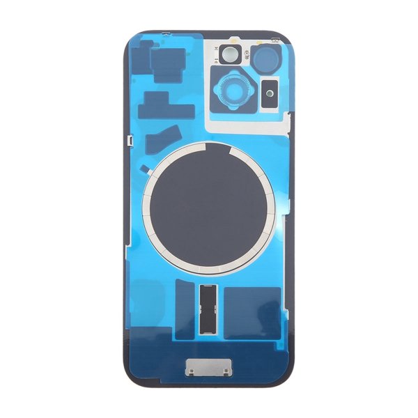 iPhone 15 Bagside Glas med Magnet og Kameralinse - Grøn