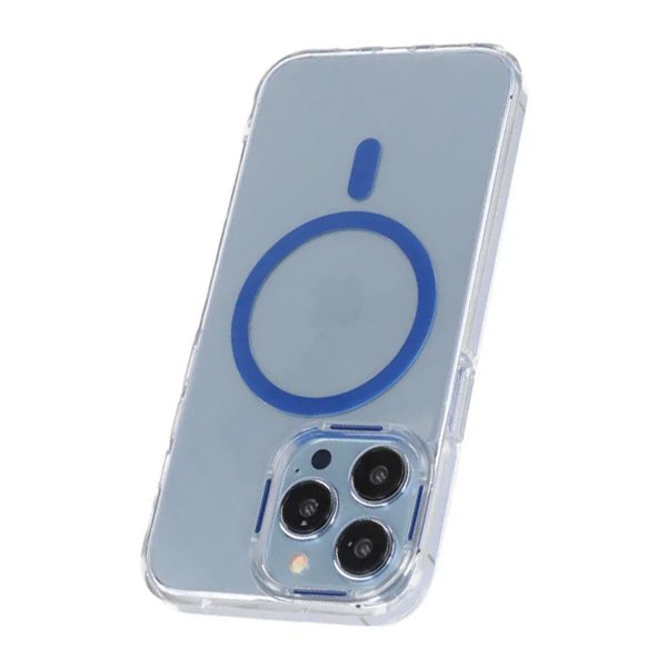 iPhone 15 Pro Max Cover TPU MagSafe Blå