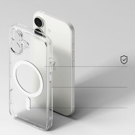Ringke iPhone 17 Cover Fusion Magnetic Mat Transparent