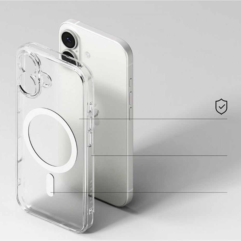 Ringke iPhone 17 Cover Fusion Magnetic Mat Transparent