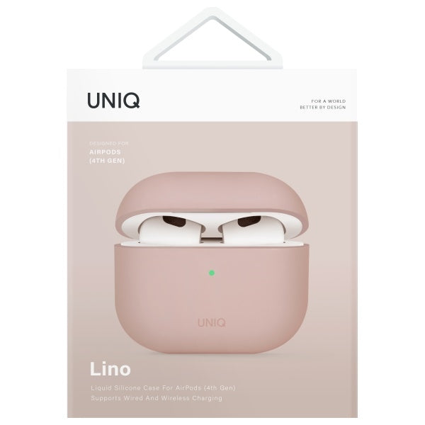 UNIQ AirPods 4 Cover Lino Rosa