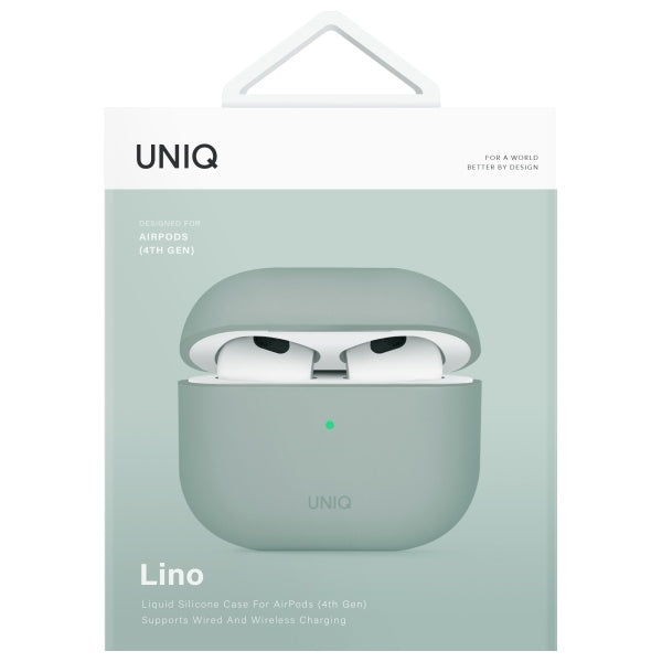 UNIQ AirPods 4 Cover Lino Grøn