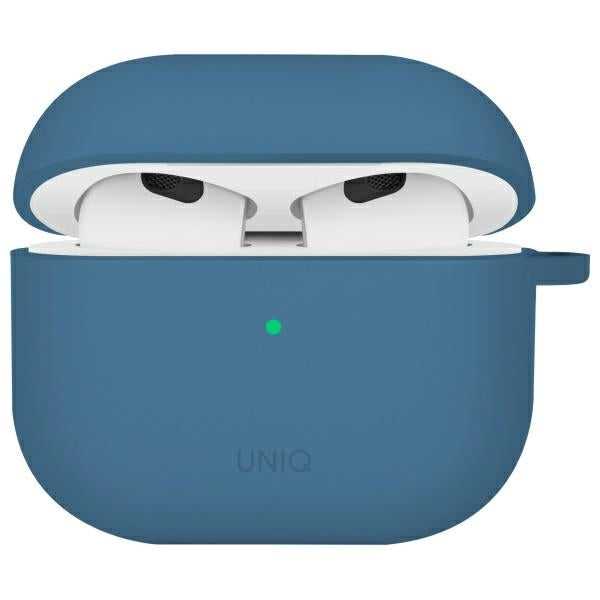 UNIQ AirPods 4 Cover med Earhooks Nexo Blå