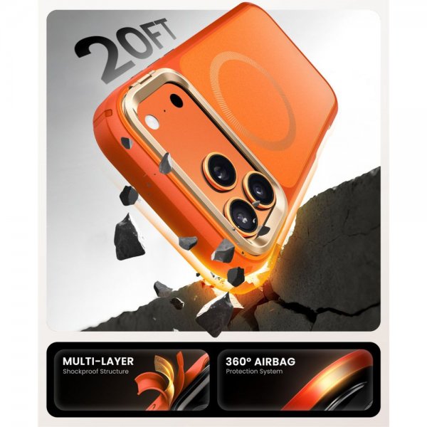 Supcase iPhone 17 Pro Max Cover Ares Flip MagSafe Orange