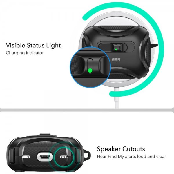 ESR AirPods Pro 3 Cover Cyber FlickLock MagSafe Sort