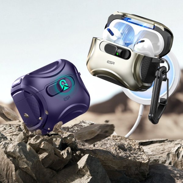 ESR AirPods Pro 3 Skal Cyber FlickLock MagSafe Lilla