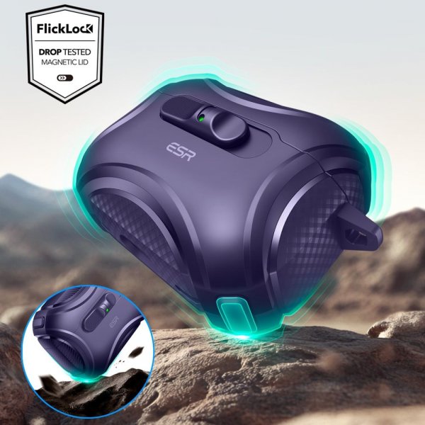 ESR AirPods Pro 3 Skal Cyber FlickLock MagSafe Lilla