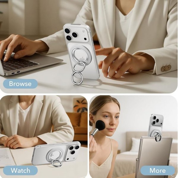 ESR MagSafe Mobilring HaloLock Telefonholder Hvid