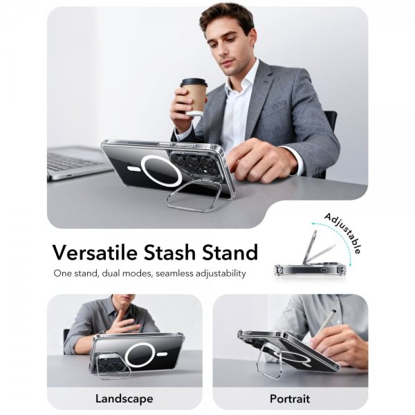 ESR Samsung Galaxy S26 Ultra Cover Classic Hybrid Kickstand MagSafe Transparent