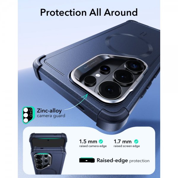 ESR Samsung Galaxy S26 Ultra Cover Cyber Tough Kickstand MagSafe Blå