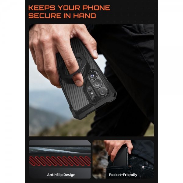 Supcase Samsung Galaxy S26 Ultra Cover UB Grip MagSafe Aramid Sort