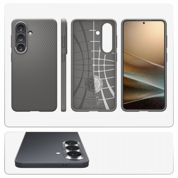 Spigen Samsung Galaxy S26 Cover Liquid Air Marble Gray