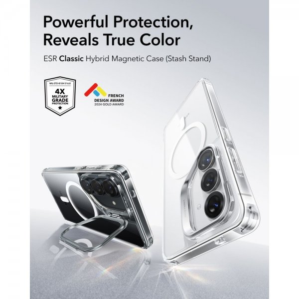 ESR Samsung Galaxy S26 Cover Classic Hybrid Kickstand MagSafe Transparent