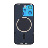 iPhone 15 Pro Bagside Glas med Magnet og Kameralinse - Sort Titanium
