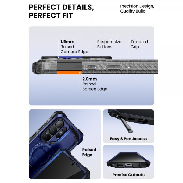 Supcase Samsung Galaxy S26 Ultra Cover ArmorBox Clip MagSafe Blå