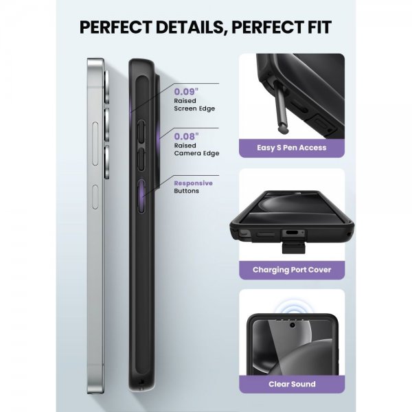 Supcase Samsung Galaxy S26 Ultra Cover Cosmo MagSafe Kevlar Sort