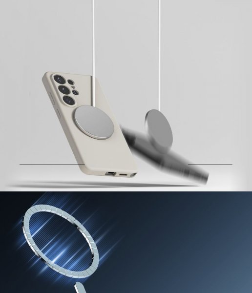Ringke Samsung Galaxy S26 Ultra Cover Silikone Magnetic Beige
