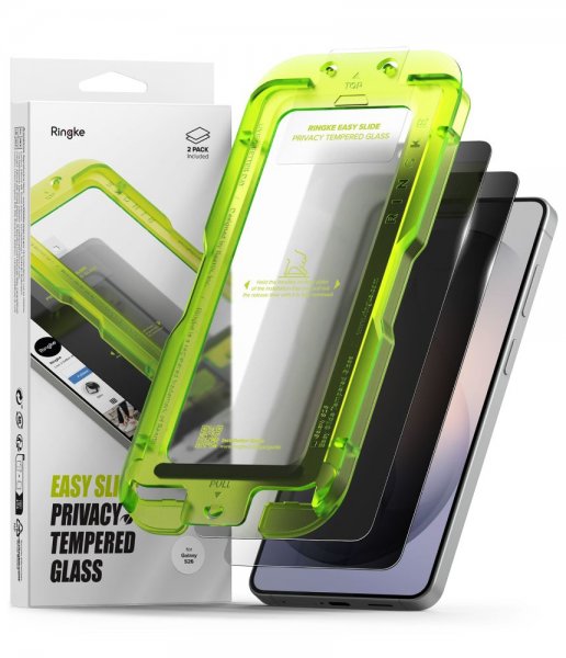 Ringke Samsung Galaxy S26 Skærmbeskyttelse Easy Slide Privacy 2-pak