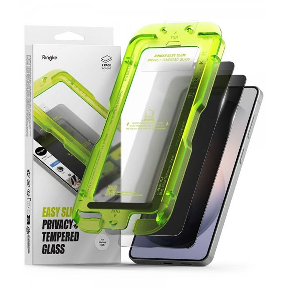 Ringke Samsung Galaxy S26 Skærmbeskyttelse Easy Slide Privacy 2-pak