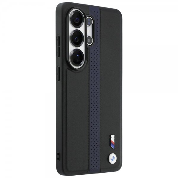 BMW Samsung Galaxy S26 Ultra Cover Perforated Stripe MagSafe Sort Blå