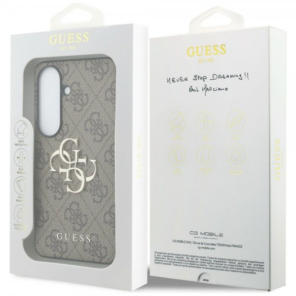 Guess Samsung Galaxy S26 Plus Cover 4G Metal Logo Brun