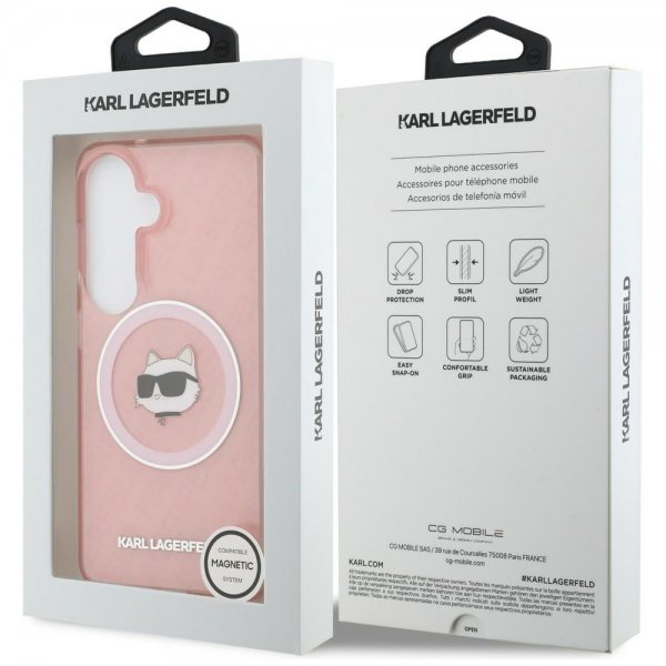 Karl Lagerfeld Samsung Galaxy S26 Cover Choupette MagSafe Pink