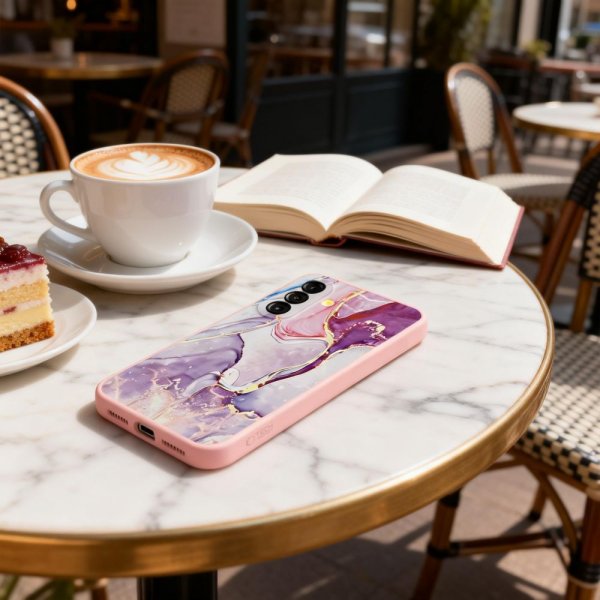 Tech-Protect Samsung Galaxy A37 Cover Icon Pink Marble
