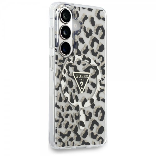 Gæt Samsung Galaxy S26 Cover Leopard Print MagSafe Sort Hvid