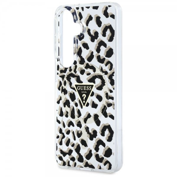 Gæt Samsung Galaxy S26 Cover Leopard Print MagSafe Sort Hvid