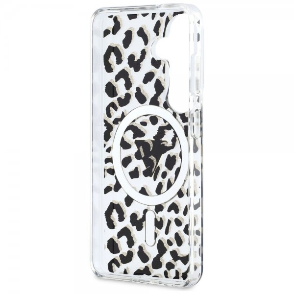 Gæt Samsung Galaxy S26 Cover Leopard Print MagSafe Sort Hvid