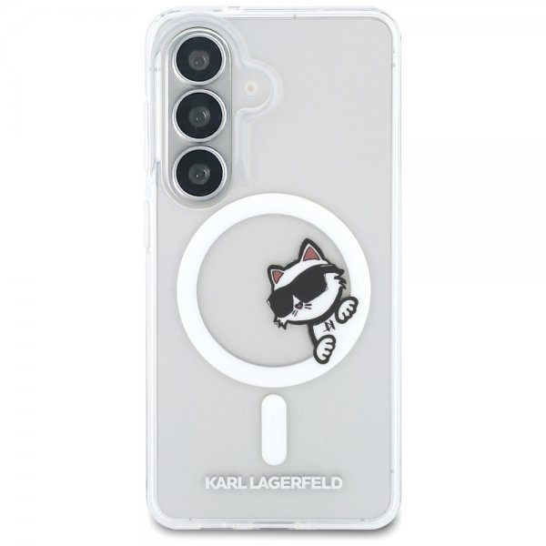 Karl Lagerfeld Samsung Galaxy S26 Plus Cover Choupette Peekaboo MagSafe Transparent