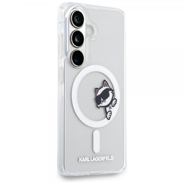 Karl Lagerfeld Samsung Galaxy S26 Plus Cover Choupette Peekaboo MagSafe Transparent