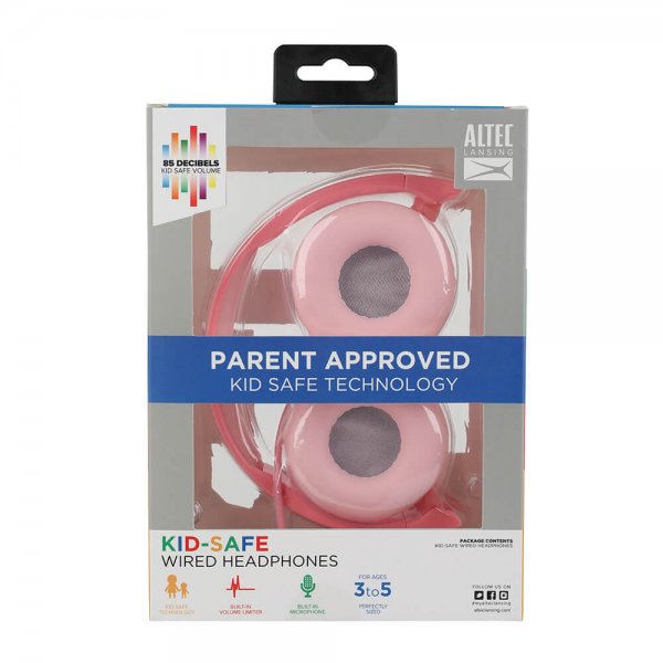 Altec Lansing Høretelefoner Børn Kablet On-Ear Lyserød