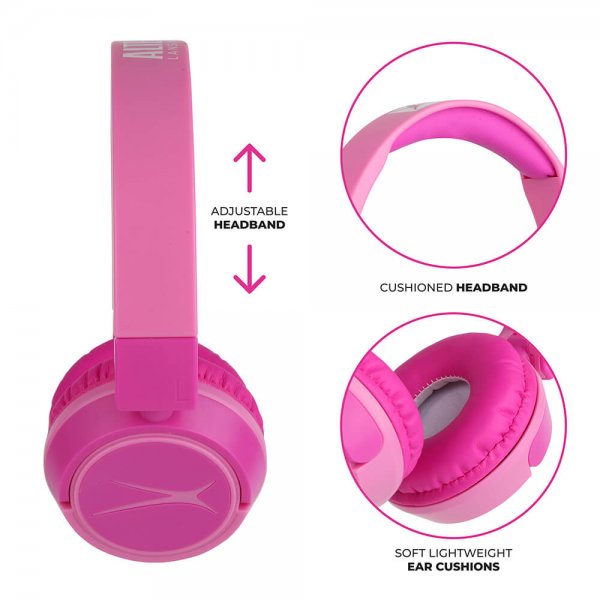 Altec Lansing Høretelefoner Børn Trådløs 2i1 On-Ear Lyserød