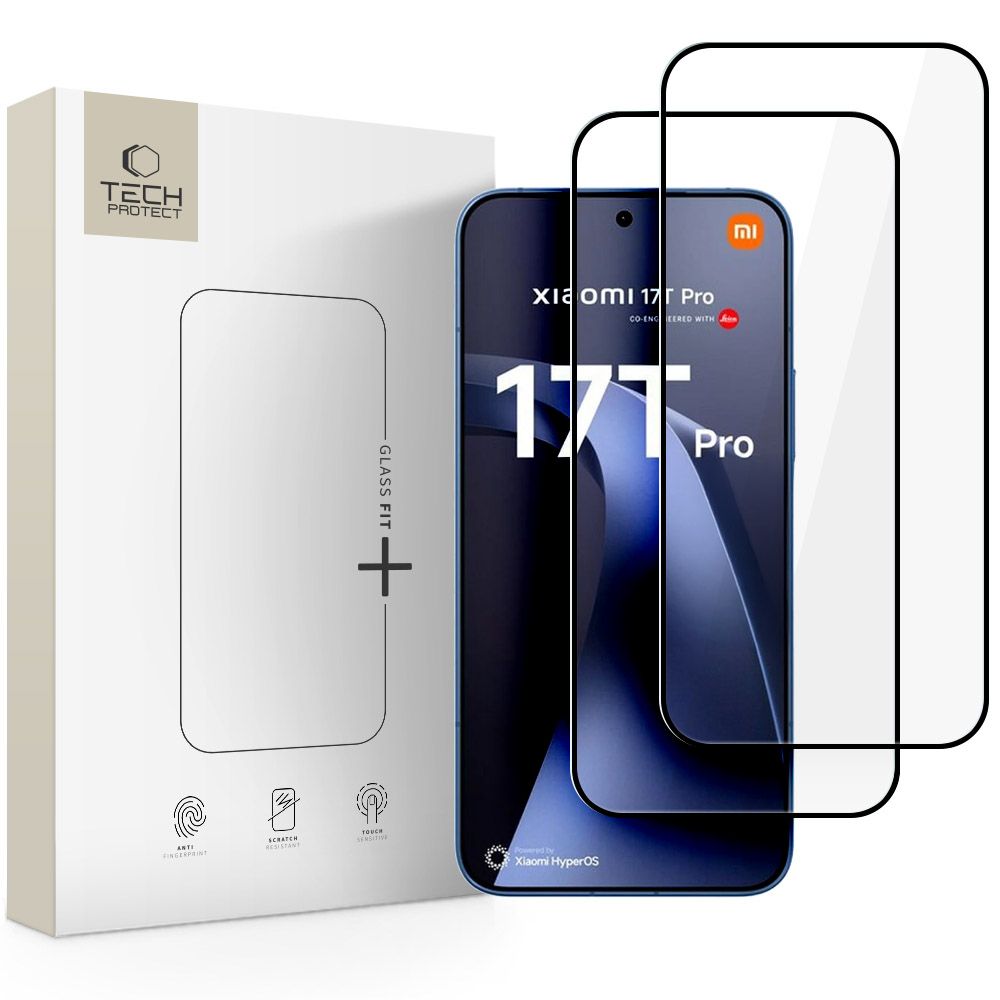 Tech-Protect Xiaomi 17T Pro Skærmbeskytter Glass Fit+ 2-pack