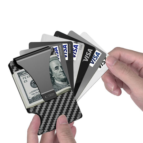 Tech-Protect Pung Thorn RFID Kulfiber Sort