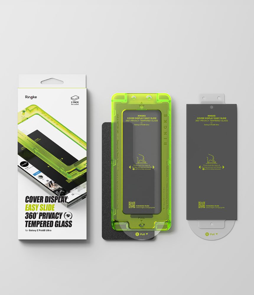 Ringke Samsung Galaxy Z Fold 8 Ultra Skærmbeskytter Easy Slide Privacy 2-pack
