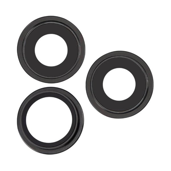 Kameralinse med metalramme iPhone 15 Pro Max - Sort