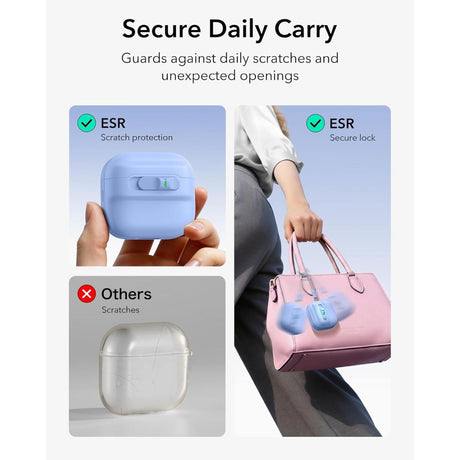 ESR AirPods 4/5 Cover Pulse FlickLock HaloLock Blå