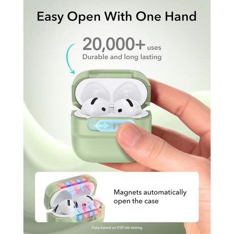 ESR AirPods 4/5 Cover Pulse FlickLock HaloLock Grøn