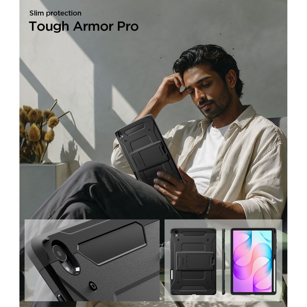 Spigen Samsung Galaxy Tab S12 Plus Cover Tough Armor Pro Sort